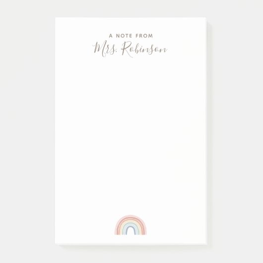 Eenvoudige beoordeling van de regenboogleraar post-it® notes (Voorkant)