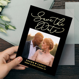 Eenvoudige Bericht ECHT FOLIE Save The Date Kaart