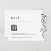 Eenvoudige berkenboom antwoord online QR code brui (Voorkant / Achterkant)