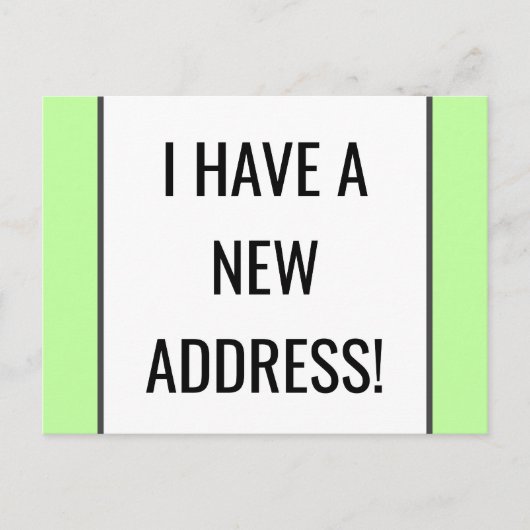 Eenvoudige, Bescheiden en Eenvoudige Nieuw Thuis A Aankondigingskaart (Voorkant)