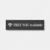 Eenvoudige beschikbare WiFi-code met WiFi-symbool Deurbordje (Voorkant)