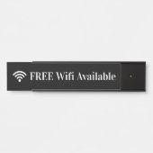 Eenvoudige beschikbare WiFi-code met WiFi-symbool Deurbordje (Voorkant)