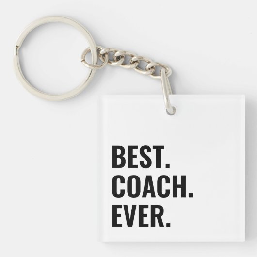 Eenvoudige Beste coach ooit Sleutelhanger (Voorkant)