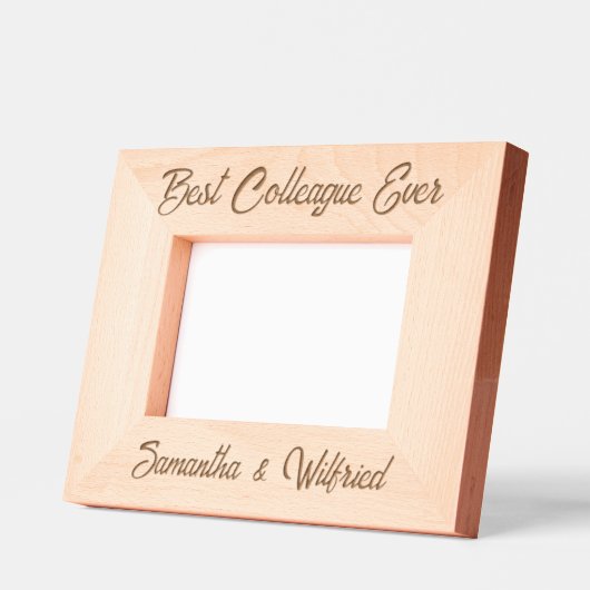 Eenvoudige Beste Collega Ooit Naam Custom Wood Lij Gegraveerde Lijstjes (Links)