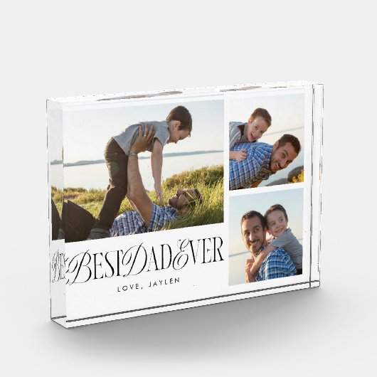 Eenvoudige beste papa ooit collage fotoblokken (Links)