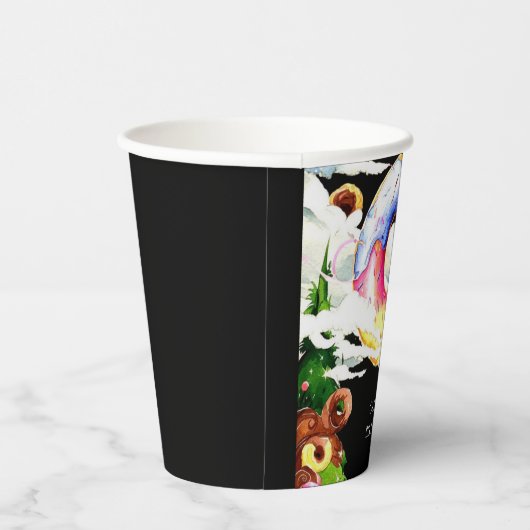 Eenvoudige betoverde donut verjaardag papieren bekers (Rechts)