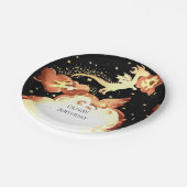 Eenvoudige betoverde draak verjaardag papieren bordje (Gekanteld)