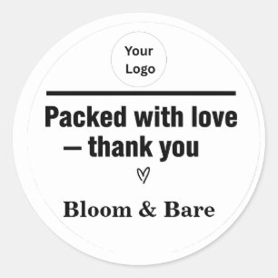 Eenvoudige Bewerkbare Bedankt Zakelijke Sticker