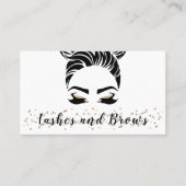 Eenvoudige bijgewerkte illustratie van Lashes Brow Visitekaartje (Voorkant)