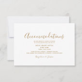 Eenvoudige Bijlagekaart voor Trouwaccommodatie (Voorkant)