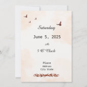 Eenvoudige Biker bruiloft uitnodiging (Achterkant)