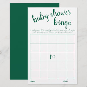 Eenvoudige Bingo Kaart Neon Groen Baby shower Sp