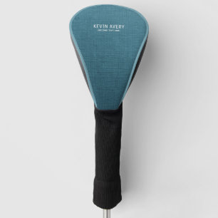Eenvoudige biologische look Blue Linen Texture Golfheadcover