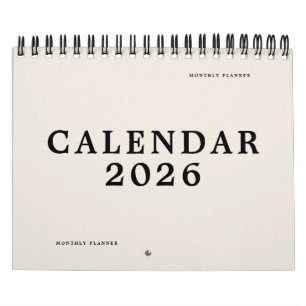 Eenvoudige Black Beige USA America Weekly Planner  Kalender
