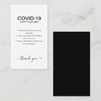 Eenvoudige Black White Covid Veiligheidsrichtlijne