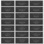 Eenvoudige Black & White Guest Adresetiketten Sticker (Voorkant)