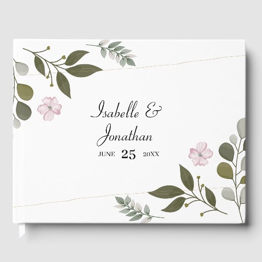 Eenvoudige bladeren gastenboek (Voorkant)