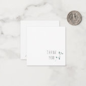 Eenvoudige bladzijde dank u script monogram blanco notitiekaartje (Voorkant / Achterkant in situ)