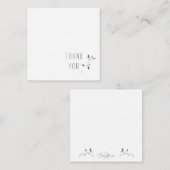 Eenvoudige bladzijde dank u script monogram blanco notitiekaartje (Voorkant / Achterkant)