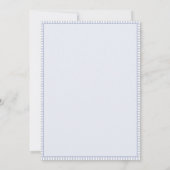 Eenvoudige Blauwe Bloemige Baby Shower Uitnodiging (Achterkant)