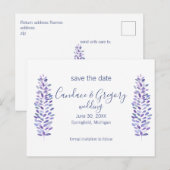 Eenvoudige blauwe bomen sparen het Briefkaart van  (Voorkant / Achterkant)