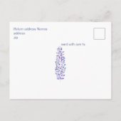 Eenvoudige blauwe bomen sparen het Briefkaart van  (Achterkant)