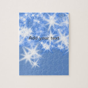 Eenvoudige blauwe glittersparkelsterren voeg uw te legpuzzel