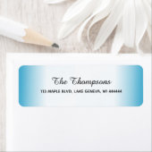 Eenvoudige blauwe gradiënt elegant etiket (Insitu)