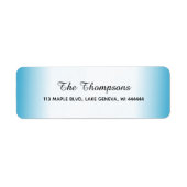 Eenvoudige blauwe gradiënt elegant etiket (Voorkant)