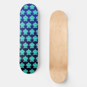 Eenvoudige blauwe groene schildpad blauwgroen Zee Skateboard (Voorkant)
