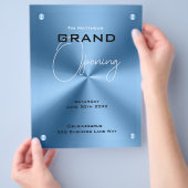 Eenvoudige Blauwe grote opening moderne Flyer (Hand)