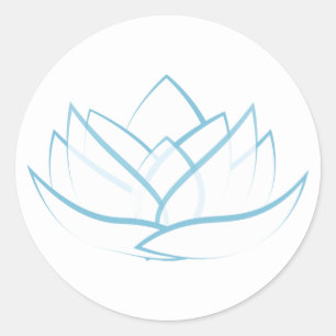 Eenvoudige blauwe Lotus Flower Sticker