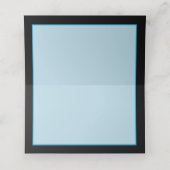 Eenvoudige blauwe Neon Place kaarten (Binnenkant ongevouwen)