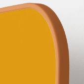 Eenvoudige blauwe Oranje naam Pickleball Paddle (Links Detail)