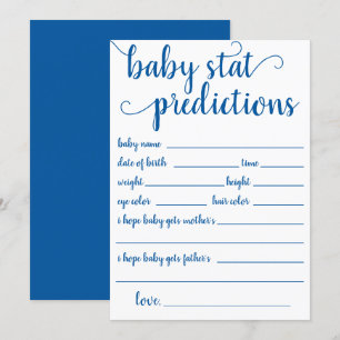 Eenvoudige blauwe voorspelling Cerulean Keepsake Kaart