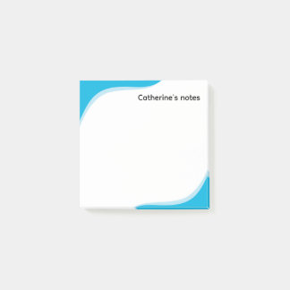 Eenvoudige blauwe & zwarte golven aanpasbaar post-it® notes