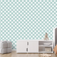 Eenvoudige blauwgroen check gingham plaid