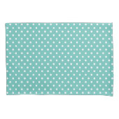 Eenvoudige Blauwgroen en witte poka dot  Kussensloop (Voorkant)