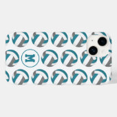 Eenvoudige blauwgroen grijze volleyballen meisjes Case-Mate iPhone case (Achterkant (horizontaal))