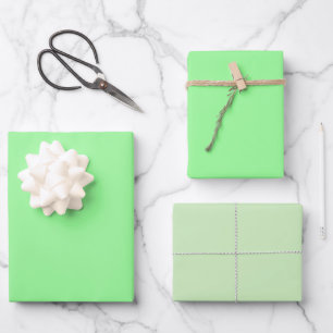 Eenvoudige Bleek Mint Thee Groen Tinten 3 Tinten Inpakpapier Vel