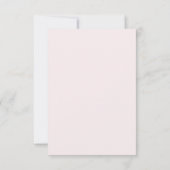 Eenvoudige Bleke Blush Delicate Soft Pink Minimal RSVP Kaartje (Achterkant)