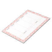 Eenvoudige Bleke Roze Luipaard Print Wekelijkse Pl Notitieblok (Schuin)
