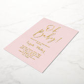 Eenvoudige blinde roze echte Folie uitnodiging (Gedraaid)