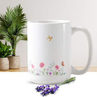 Eenvoudige bloem ontwerp mok