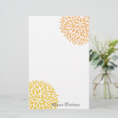 Eenvoudige bloemen briefpapier (Staand voorkant)