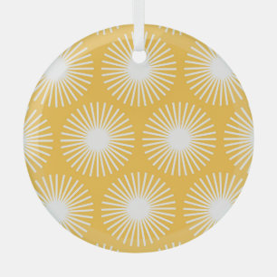 Eenvoudige bloemen: Scandinavisch naadloos ontwerp Glas Ornament