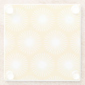 Eenvoudige bloemen: Scandinavisch naadloos ontwerp Glazen Onderzetter (Achterkant)