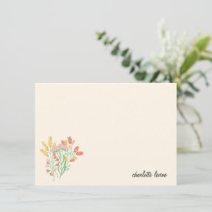 Eenvoudige bloemen, speciaal gepersonaliseerde sie bedankkaart