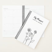 Eenvoudige Bloemen Tekennaam Planner (Display)