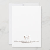 Eenvoudige Bloemen Waterverf Boho Bruiloft Kaart (Achterkant)